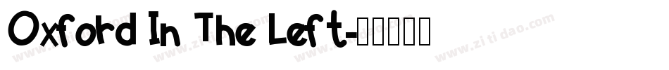 Oxford In The Left字体转换
